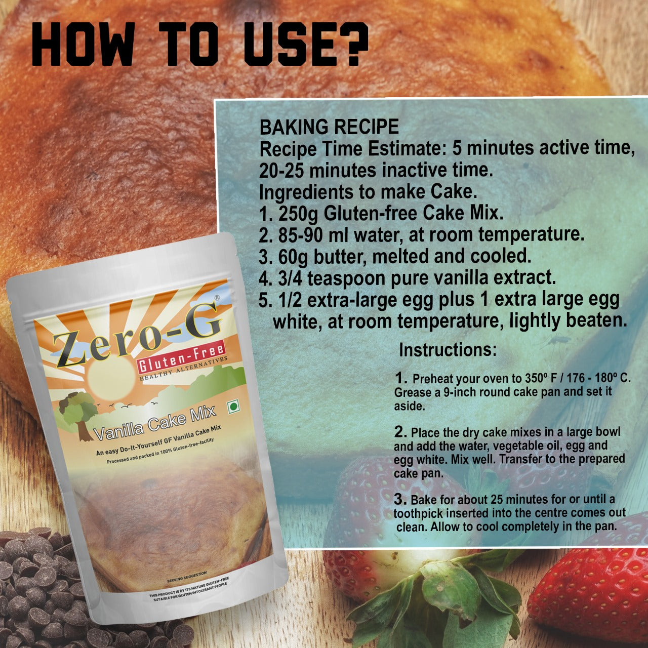 Zero-G Vanilla Cake Mix - 500g