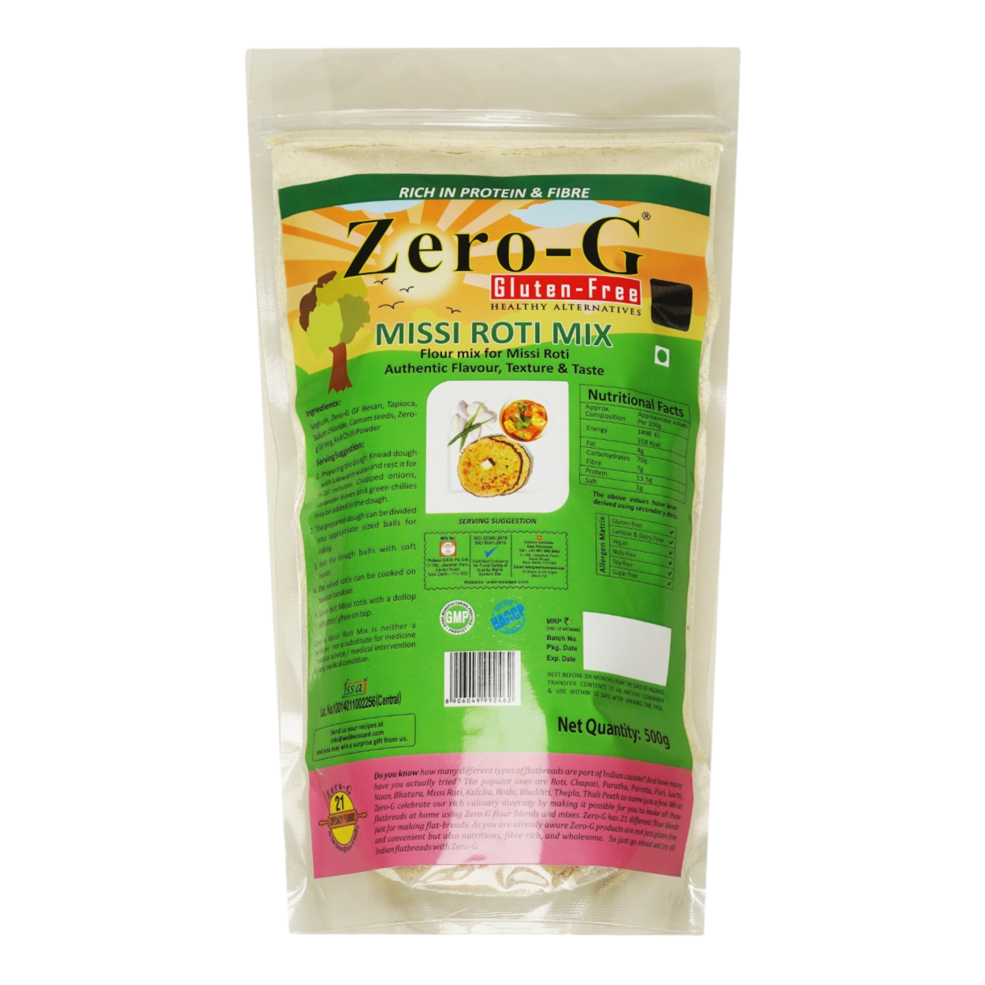 Zero-G Missi Roti Mix - 500g