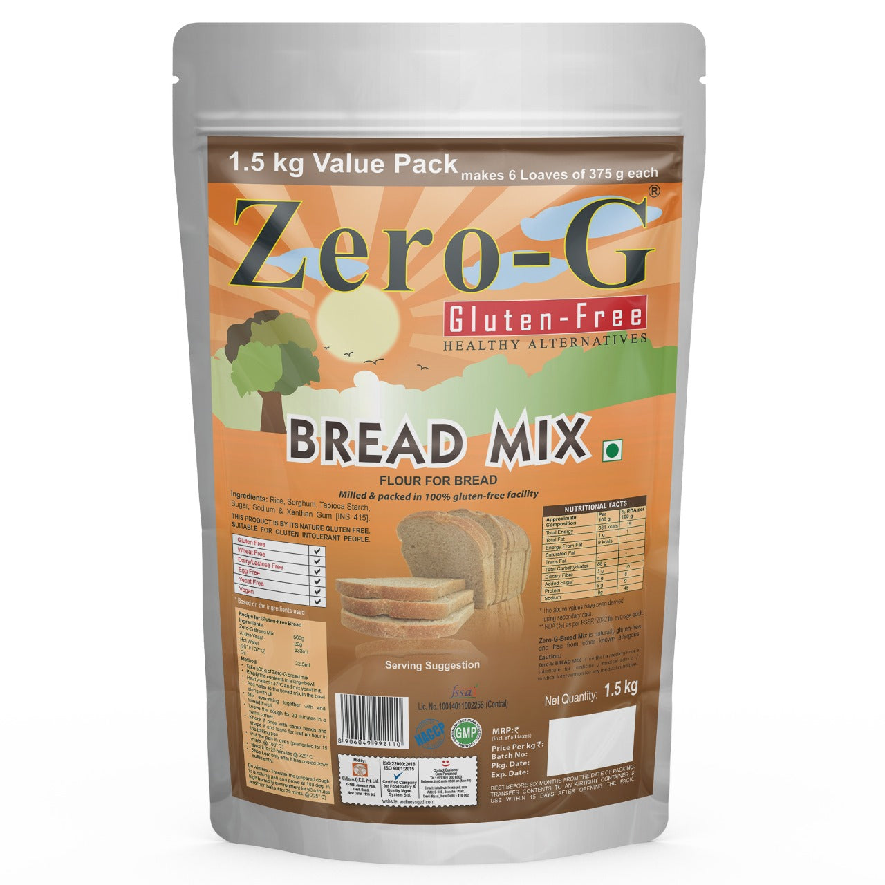 Zero-G Bread Mix - 1.5 Kg