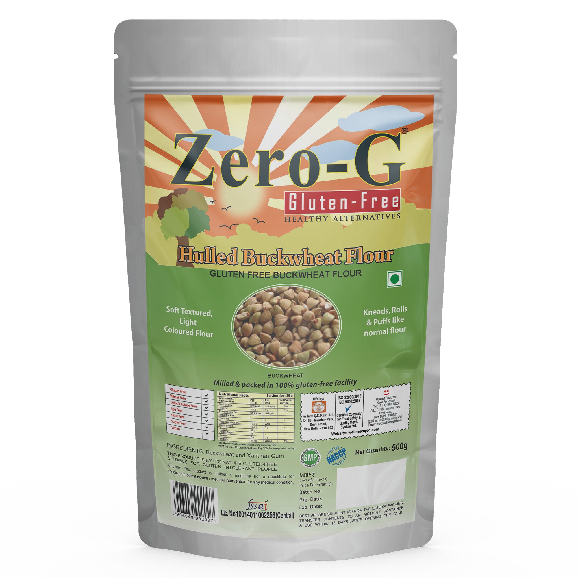 Zero-G Hulled Buckwheat Flour - 500g