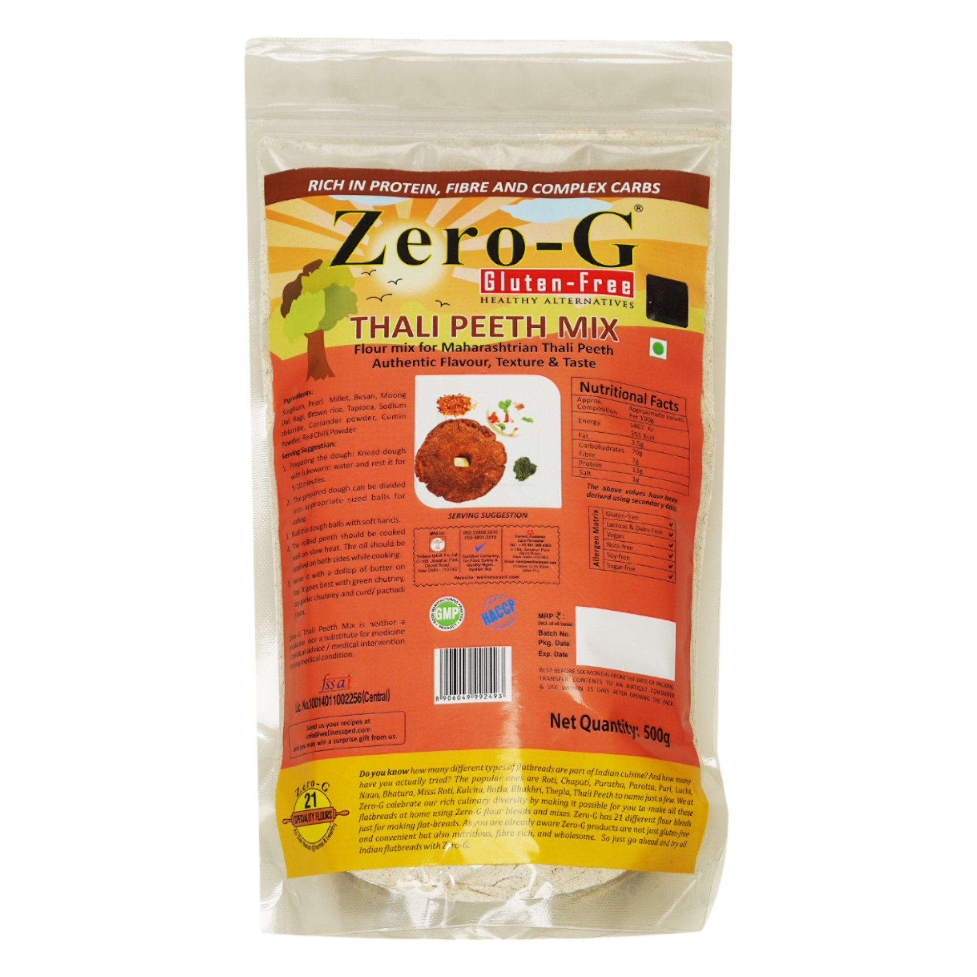 Zero-G Thali Peeth Mix - 500g