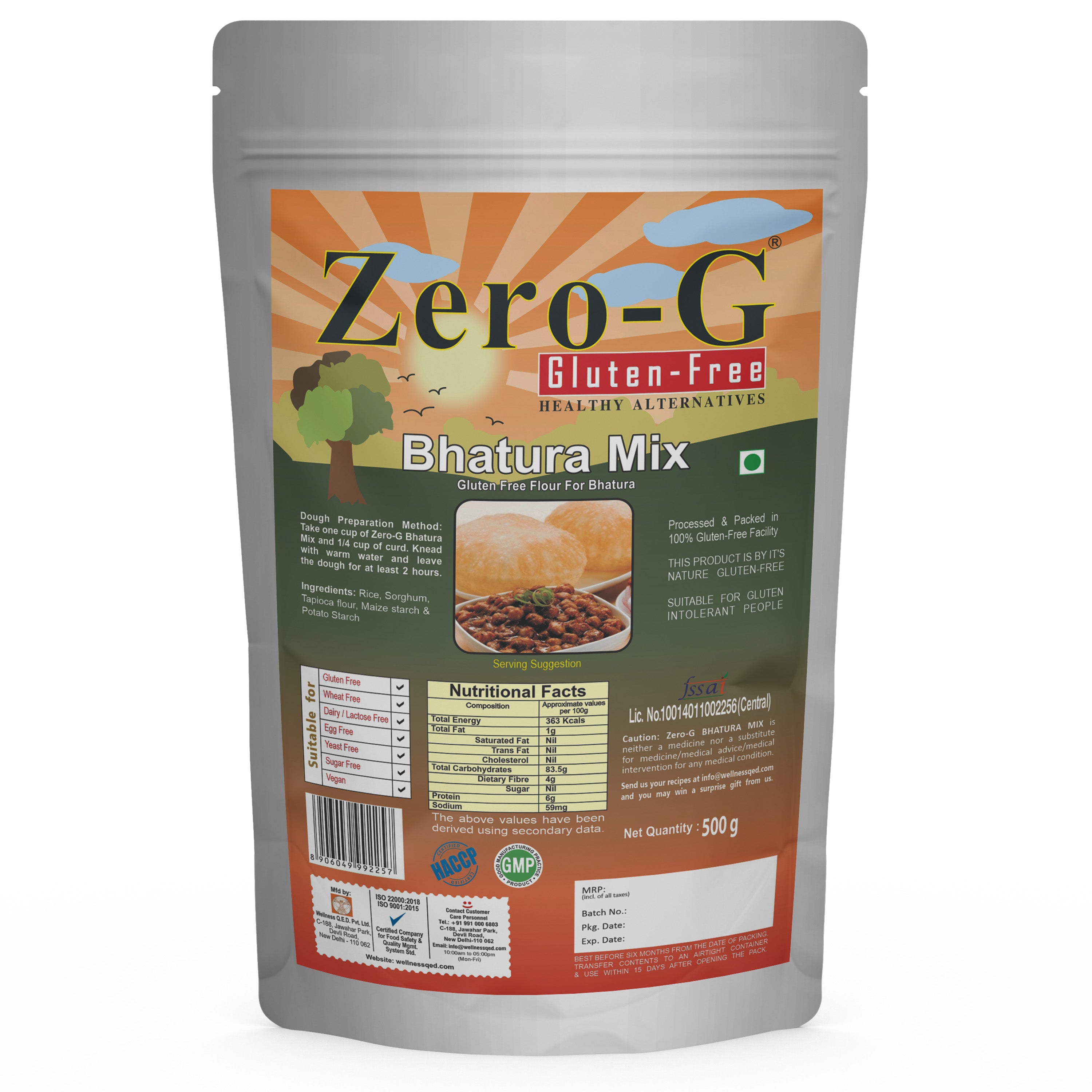 Zero-G Bhatura Mix - 500g