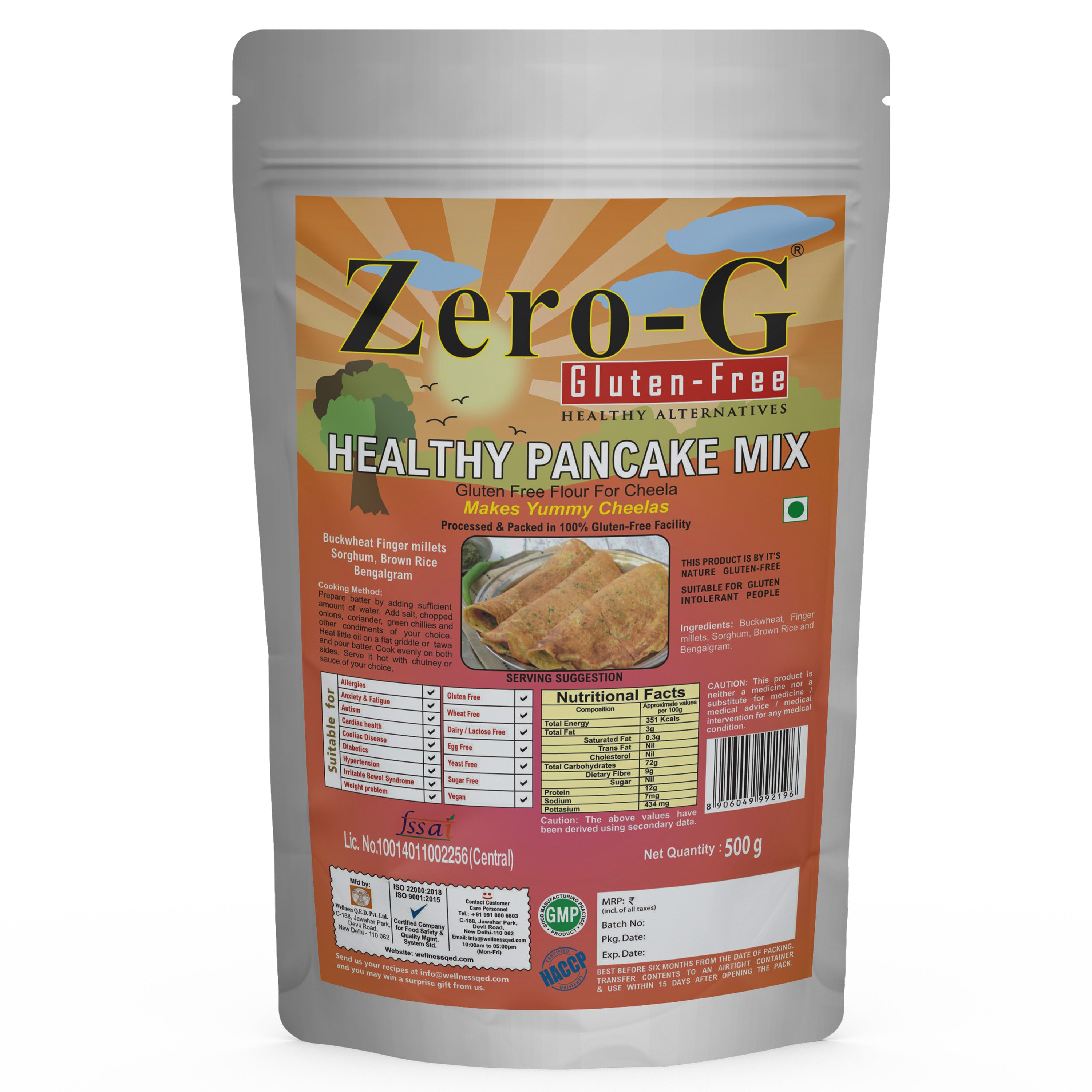 Zero-G Healthy Pancake/ Cheela Mix - 500 g