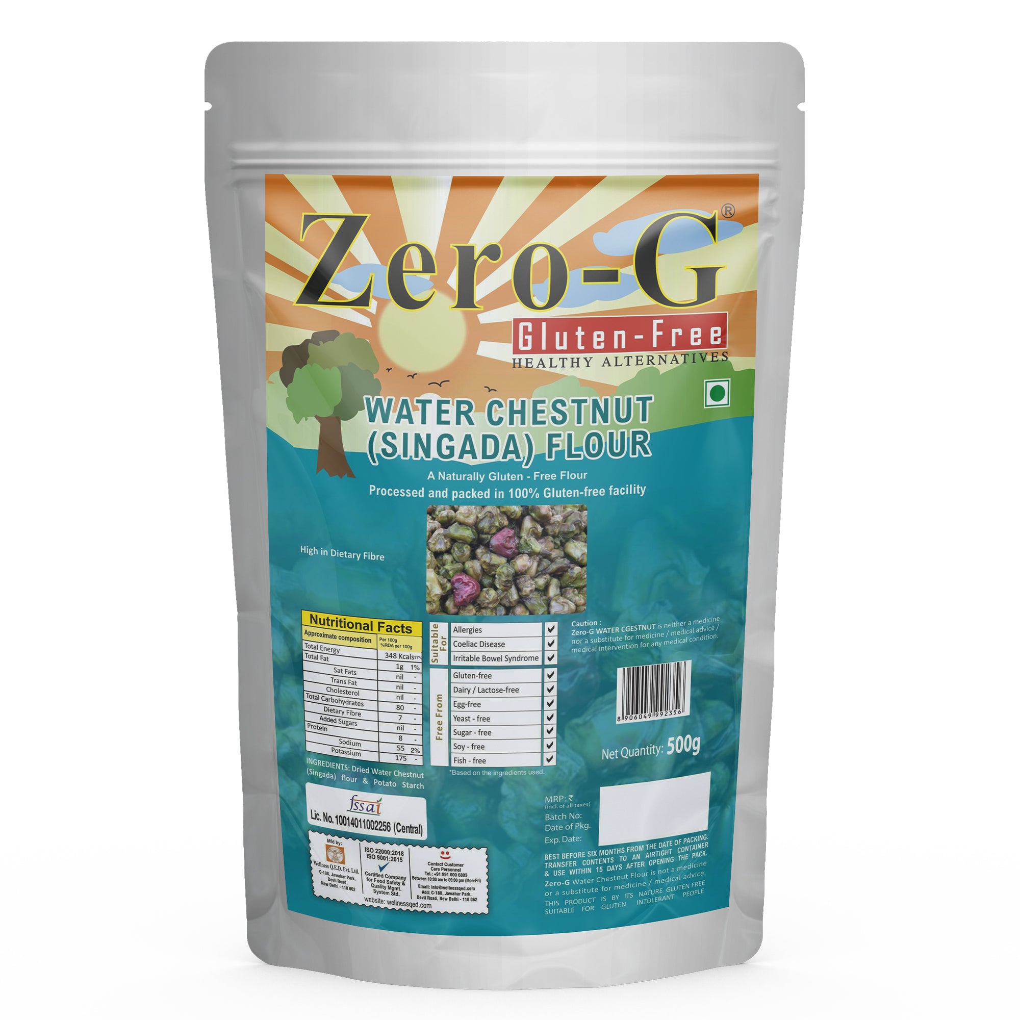 Zero-G Water Chestnut (Singada) Flour - 500g