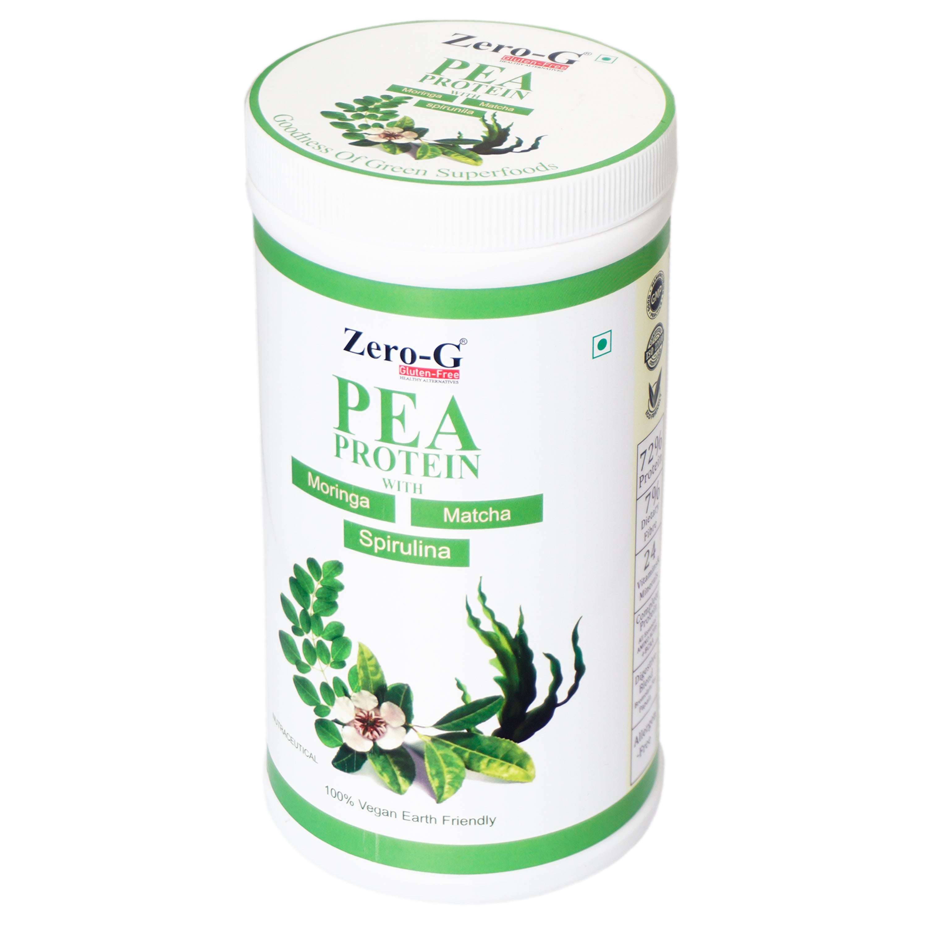 Zero-G Pea Protein with Moringa, Matcha & Sprirulina - 500g