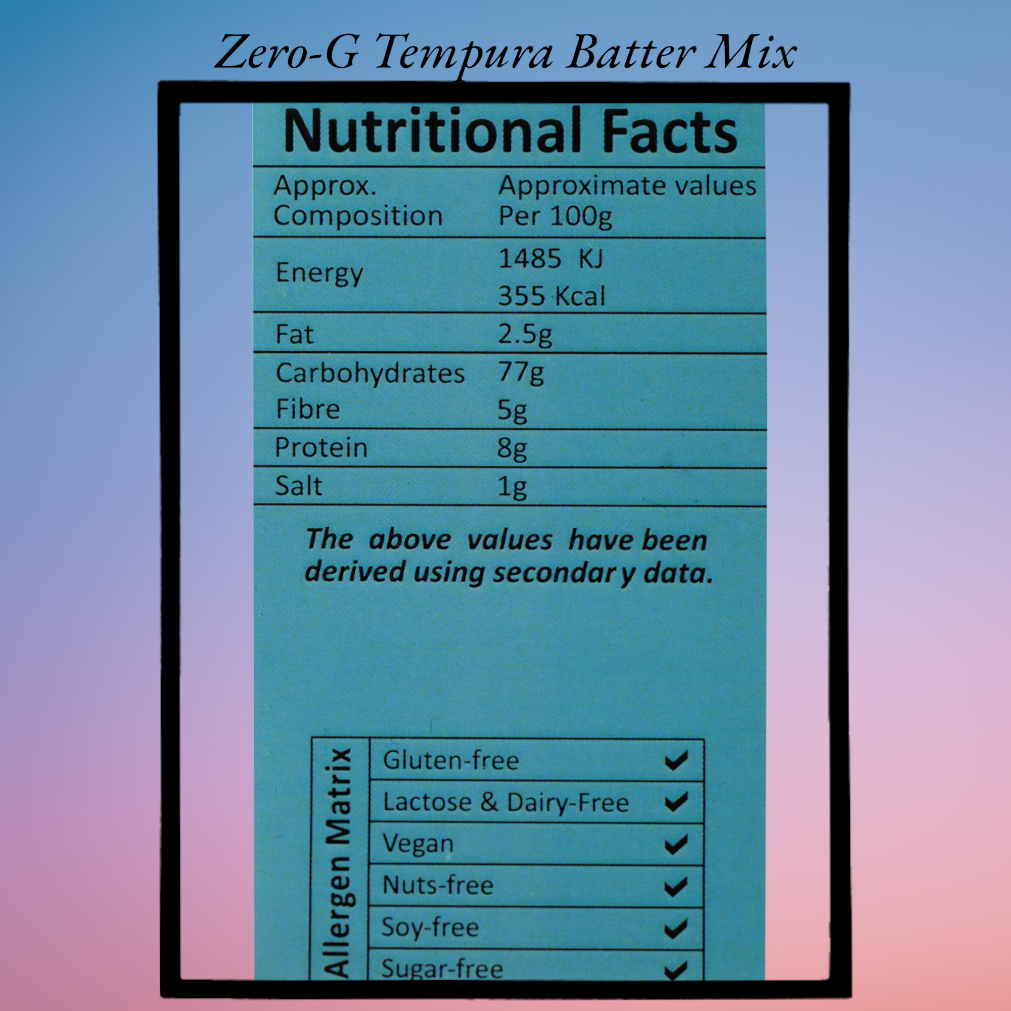 Zero-G Tempura Batter Mix - 500g