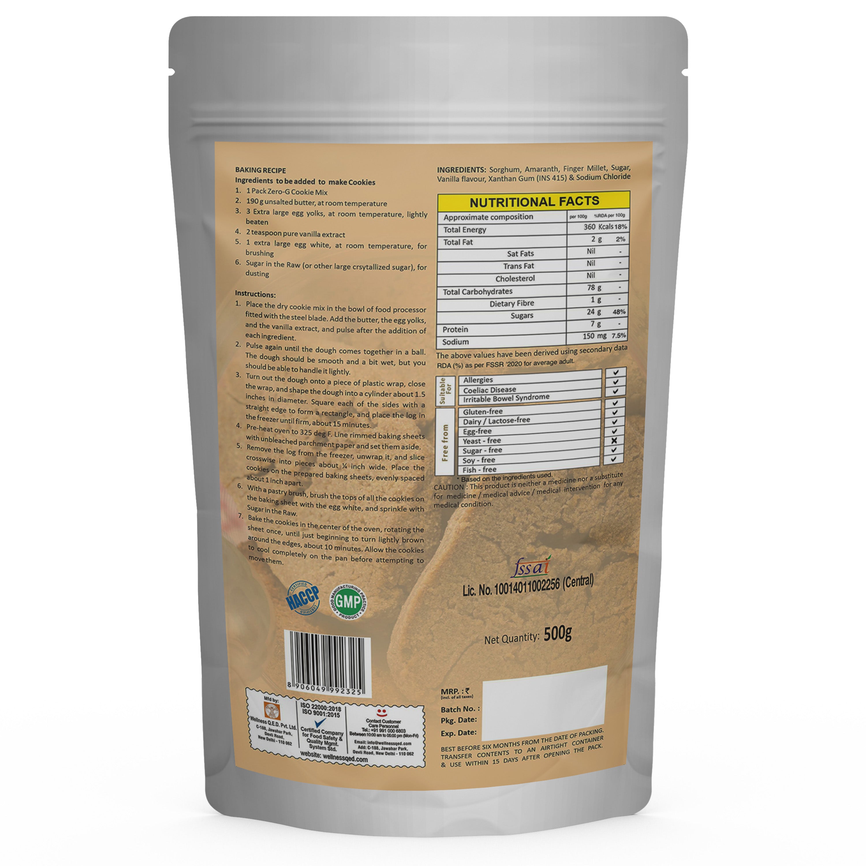 Zero-G Multi Grain Cookie Mix - 500g