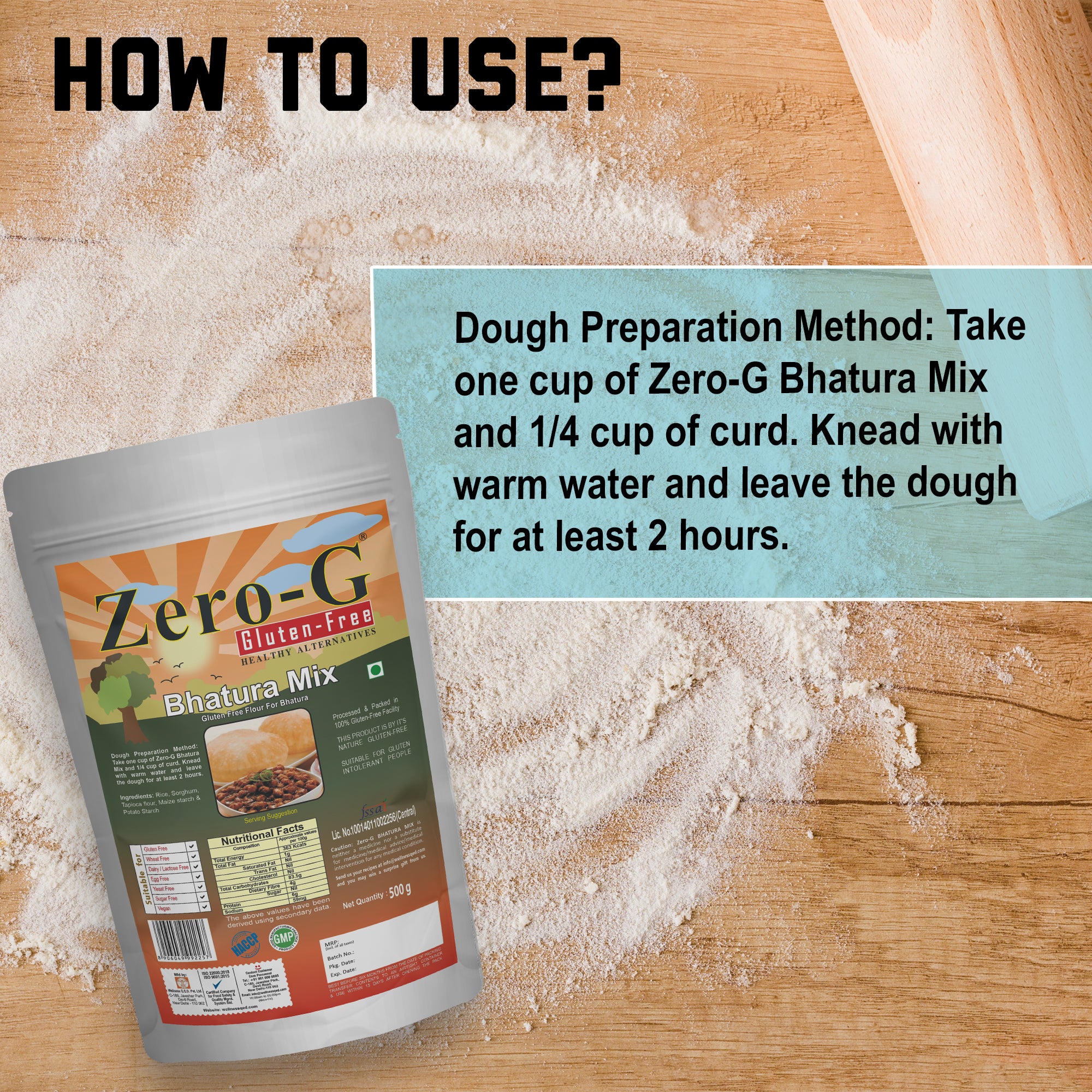 Zero-G Bhatura Mix - 500g