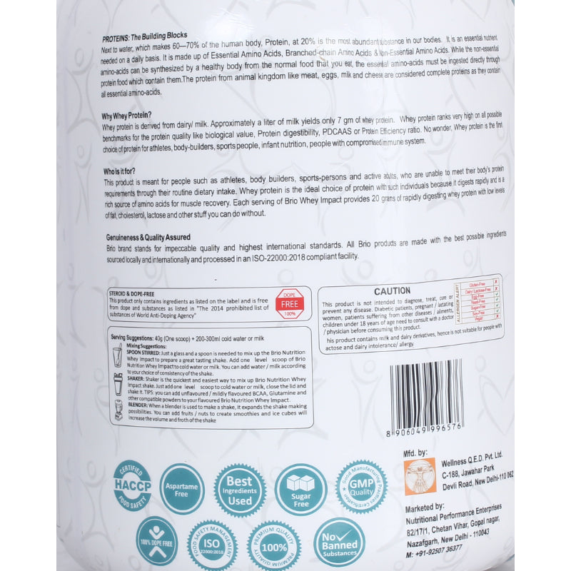 Brio Whey Impact (2 KG)